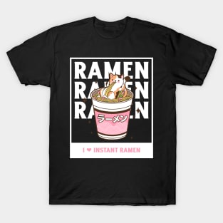 i love instant ramen cat T-Shirt